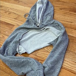 Forever 21 Cut off Crop Hoodie
